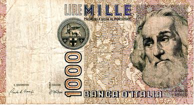Banconota Lire 1000 Marco Polo