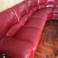 Divano letto in cuoio