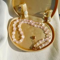 Collana di Kunzite naturale,chiusura argento 925