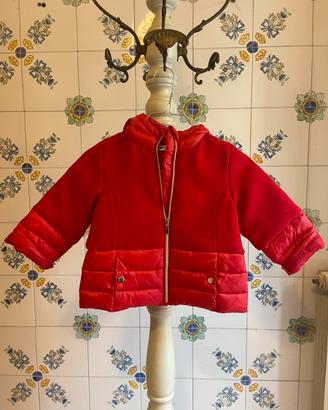 Cappotto rosso imbottito per bambina
