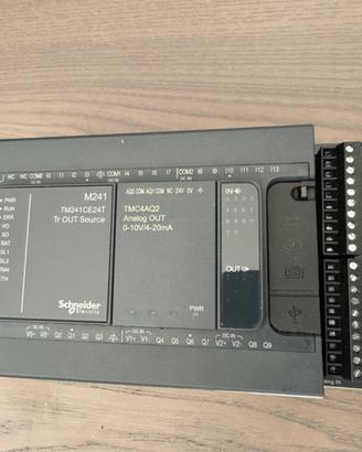 PLC Schneider  CPU M241 CE24T + TMC4AQ2 Analog OUT