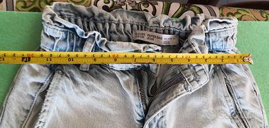 Jeans bambina modello paperbag taglia 8 anni.