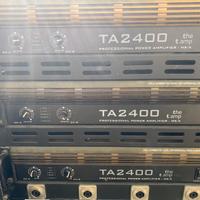 T.amp 2400+mixer behringer con rack