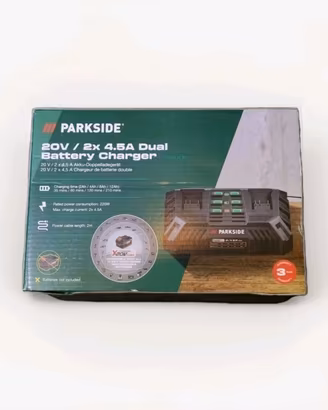 Caricabatterie Doppio Parkside 20V 