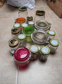 Lotto barattoli di vetro 