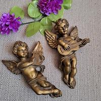 coppia angioletti dorati vintage 