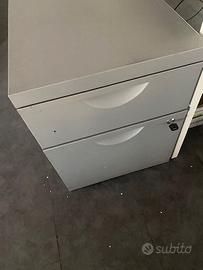 Coppia casettiere ufficio Ikea metallo