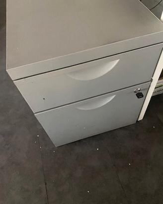 Coppia casettiere ufficio Ikea metallo