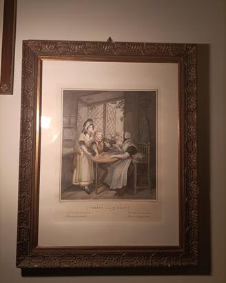 Stampa d'epoca "Coming from Market" 