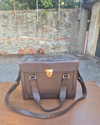 Borsa vintage in pelle marrone – originale Franzi 