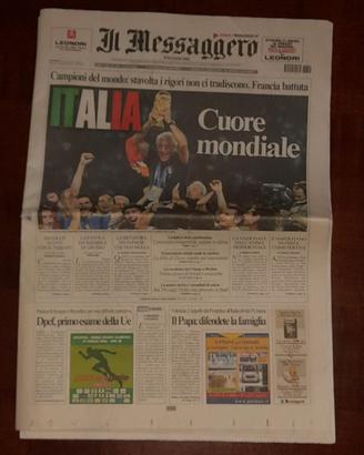 Il messaggero 10 luglio'06 mondiali italia azzurri