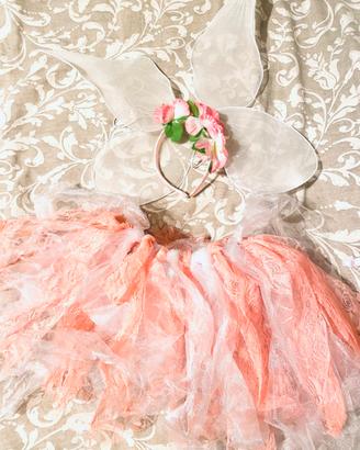 Costume di carnevale, fata dei fiori con accessori