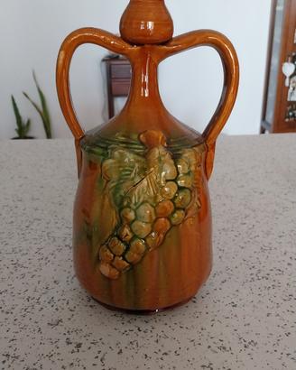 anfora smaltata, alta 28 cm