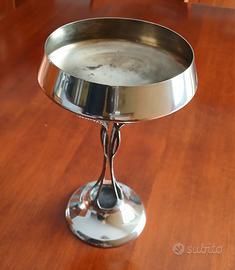 alzatina in metallo argentato art deco'