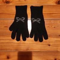 Guanti in lana neri + guanti in lana grigi senza d