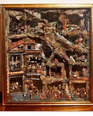 presepe da arredo sotto vetro pezzo unico al mondo