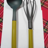 Mestolo/Frusta stupendi Nuovi grigio/verde-30/29cm