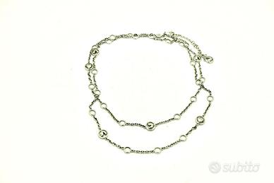 Chantecler collana loghi oro bianco 18 kt