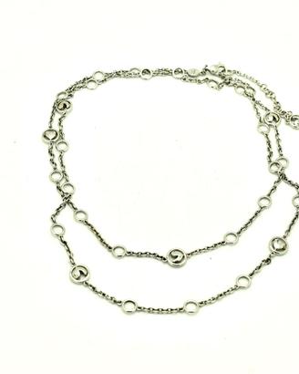 Chantecler collana loghi oro bianco 18 kt