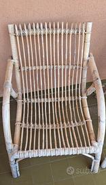 Divano  in rattan e vimini da esterno e interno.