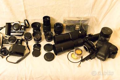 Olympus OM-1 ed OM-2 set COMPLETO vintage.