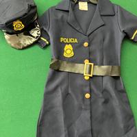Vestito carnevale polizia 5-6 anni