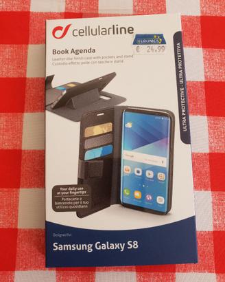 samsung S 8  custodia a libretto