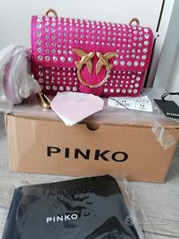 borsa pinko love bag con strass