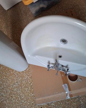 lavabo Ideal Standard +colonna+ miscelatore+sifone