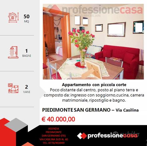 Appartamento con ingresso indipendente+corte