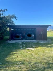 Struttura in legno per ricovero attrezzi ed auto