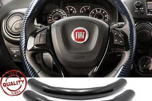 COPRIVOLANTE per FIAT Effetto FIBRA CARBONIO Nero