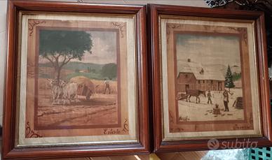 quadri con cornice in legno