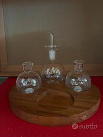 Menag Brandani in legno e sale /pepe/olio in vetro