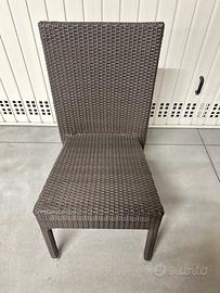 Set Sedie in Polyrattan Intrecciato