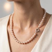 Collana di Perle Vintage – con nodi Artigianale 