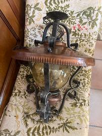 Lampadario ferto e rame