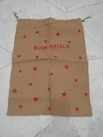 Sacco di Natale in juta