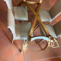 Tavolo in cristallo con 4 sedie
