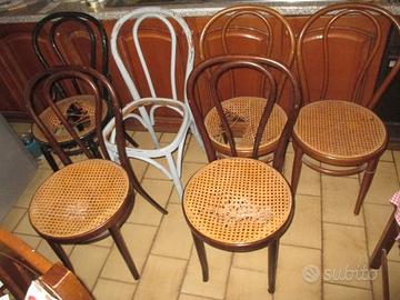 Nr. 6 sedie stile Thonet da reimpagliare (tot E 50