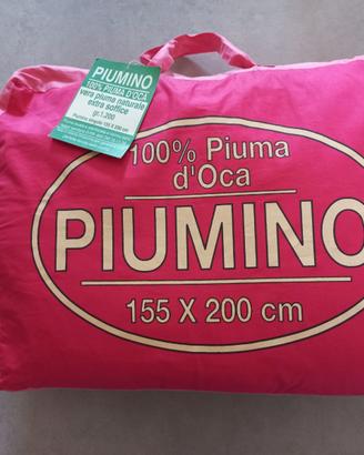 Piumino letto singolo 100% piuma NUOVO