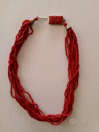 Collana corallo rosso