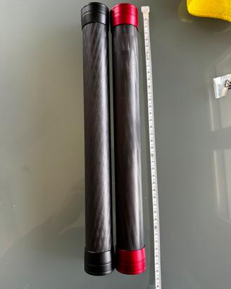 Coppia Tubi in Fibra di Carbonio 2X35cm X rig cine