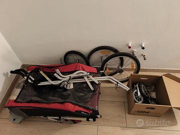 Carrello per trasporto bambini per bicicletta