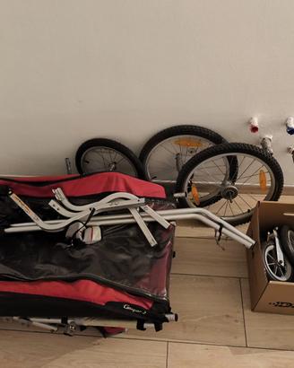 Carrello per trasporto bambini per bicicletta