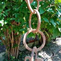 Antica catena ad anelli da camino