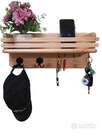 Portachiavi da parete multiuso legno ARTE POVERA