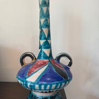 Vaso ceramica VIETRI anni ‘60-36cm con doppie anse