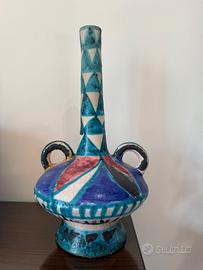 Vaso ceramica VIETRI anni ‘60-36cm con doppie anse