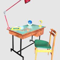 Scrivania e sedia anni 60' - Modernariato 